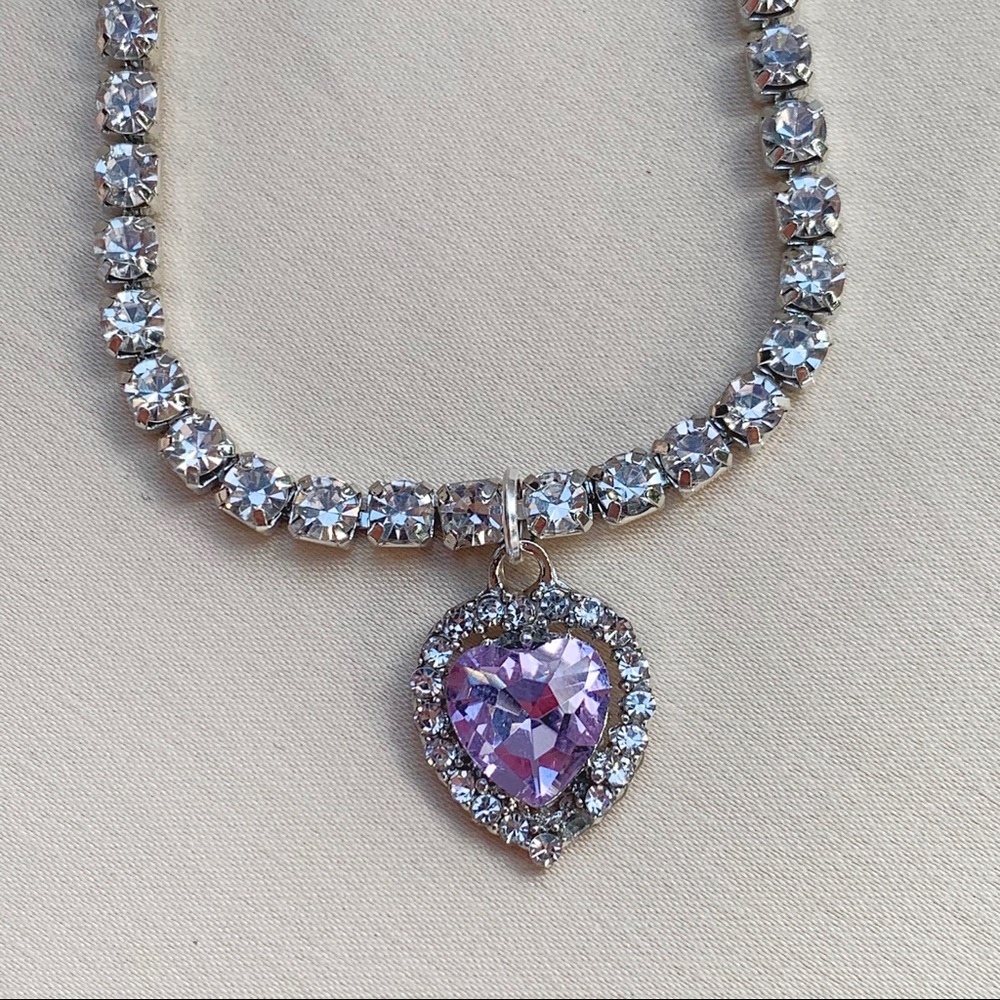 Rhinestone Heart Necklace